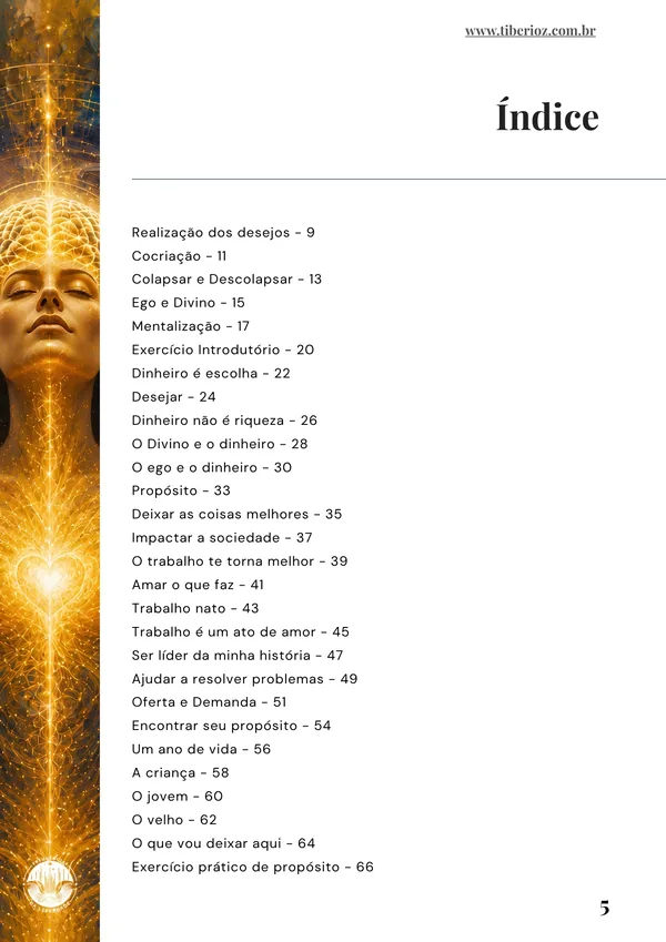 índice do Guia da Prosperidade e da Abundância